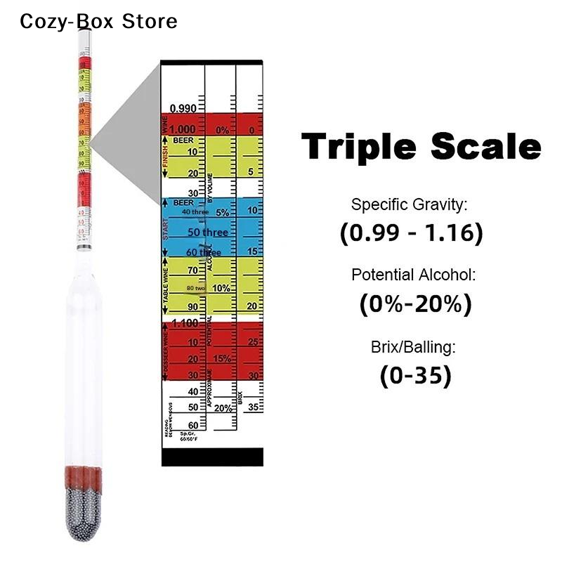 Wine Beer Cider - [ZY] 1 Stuks 3 Schaal Hydrometer