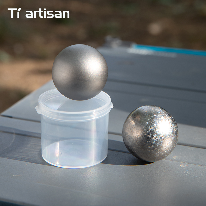 Whiskey Stone Set - Tiartisan 40mm Titanium Ijsbal Herbruikbare Quick