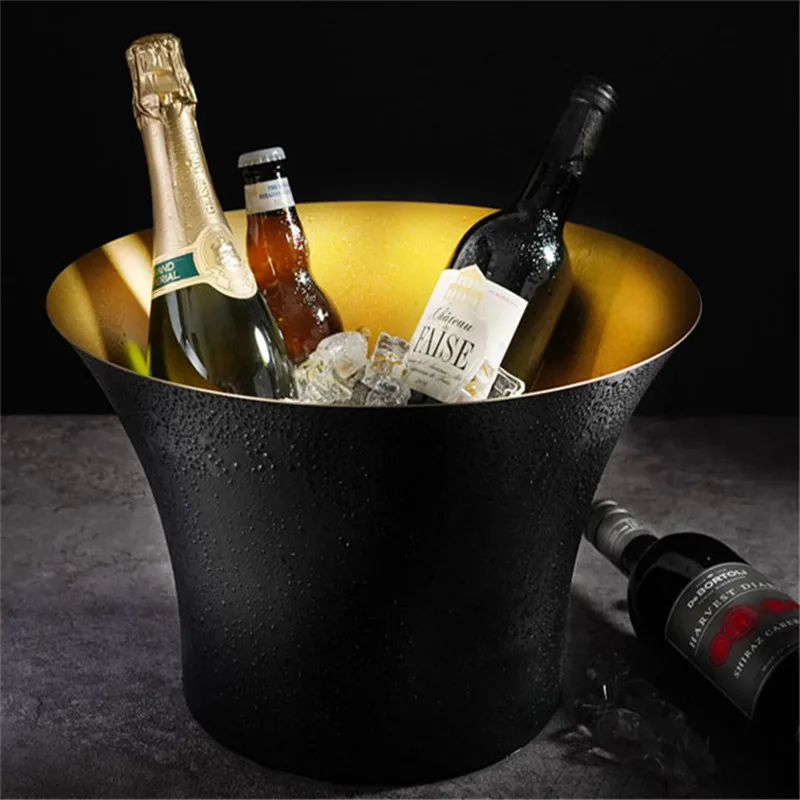 Ice Bucket Silver - Grote champagnestaaf emmer bieremmer wastafel 304