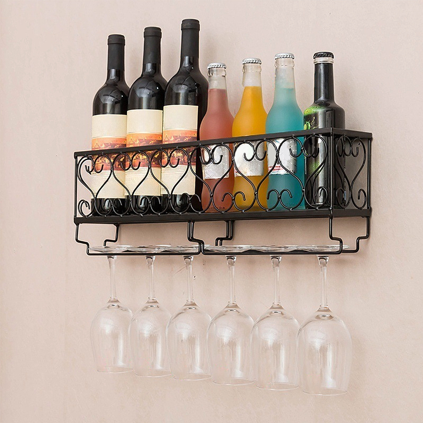 Wine Rack Wall Mount - 1 stuks wandmontage wijnflessenrek van hoogwaardig