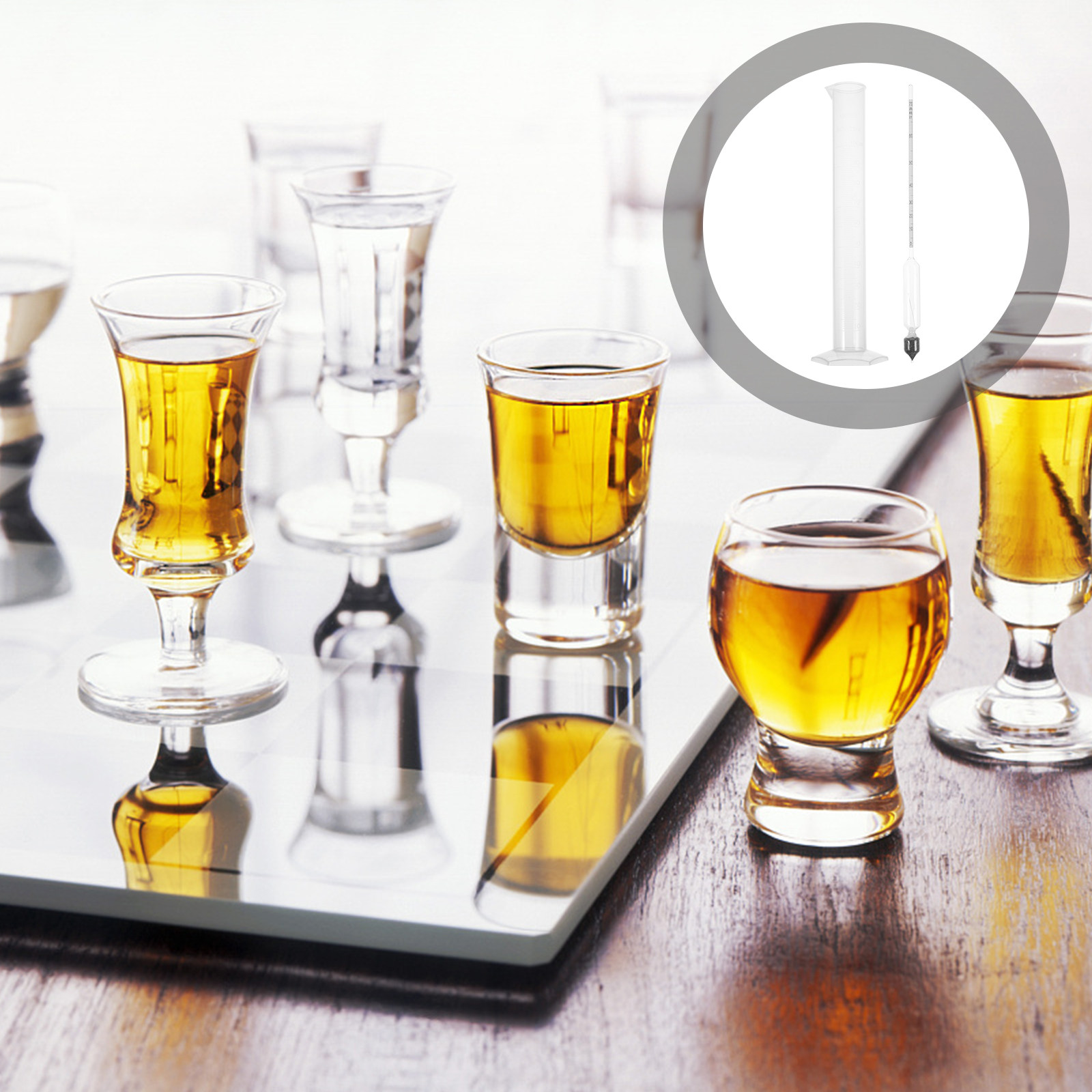Wine Beer Cider - 1Set Professionele Alcoholmeter Glazen Hydrometer Zwaartekrachtmeetbuis