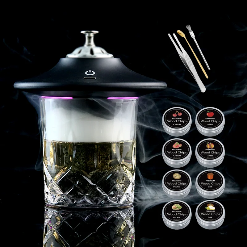 Whiskey Stone Set - Oplaadbare Elektrische Cocktail Smoker Kit Whiskey