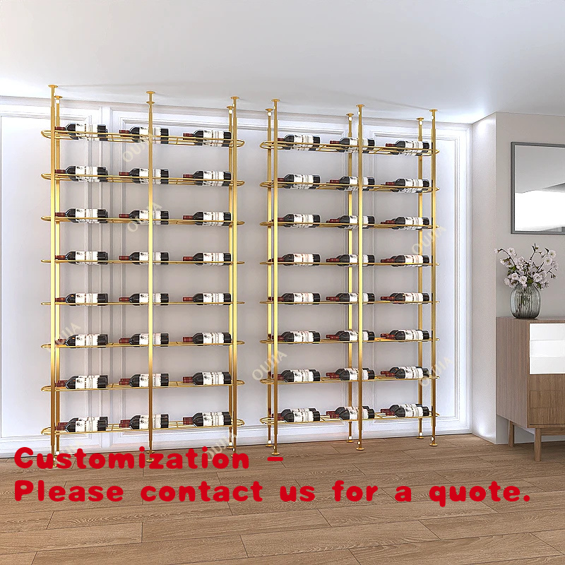 Wine Rack Wall Mount - Wandrek voor wijn, van metaal (ijzer/aluminium/roestvrij