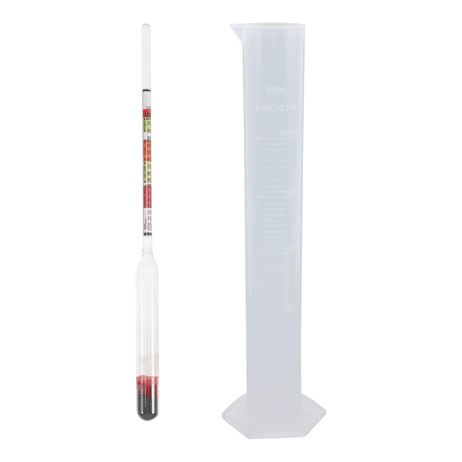 Wine Beer And Mead - 1Set Triple Scale Hydrometer Kit Multifunctionele