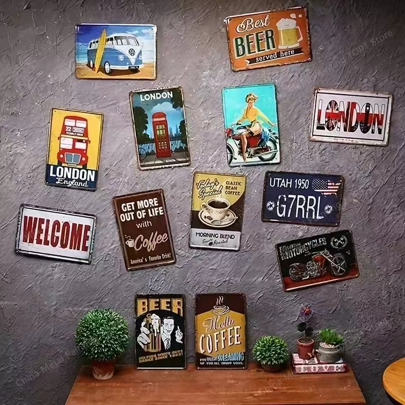 Metalenen bord bar pub BBQ win - Wine Beer Pub recensie en prijs