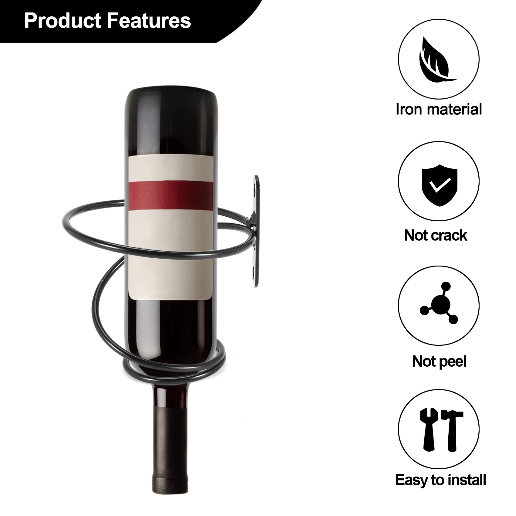 ABGH-Pack van 6 wandgemonteerd - Wine Rack Wall Mount recensie en prijs