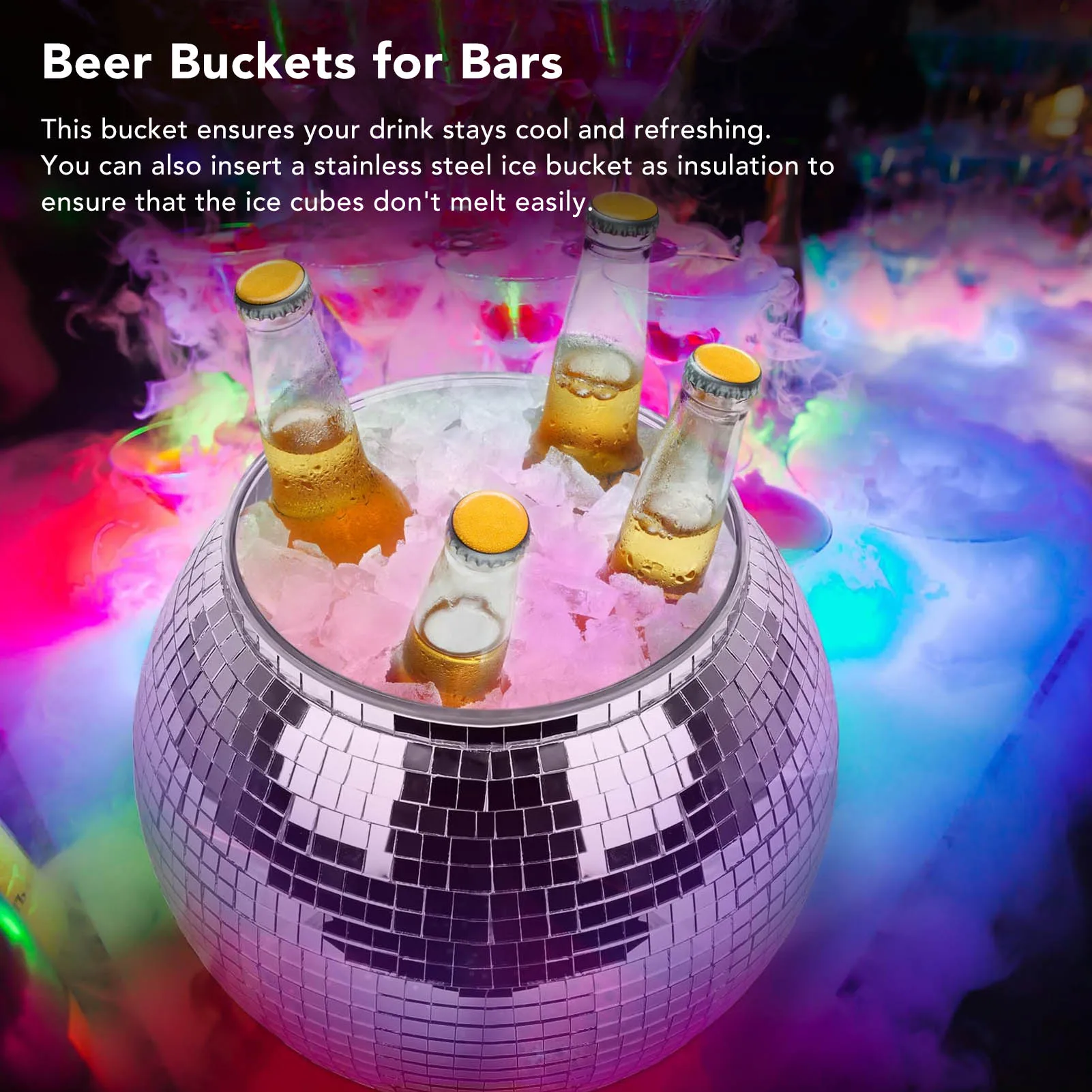 Discobal ijsemmer kunststof gr - Ice Bucket Silver recensie en prijs