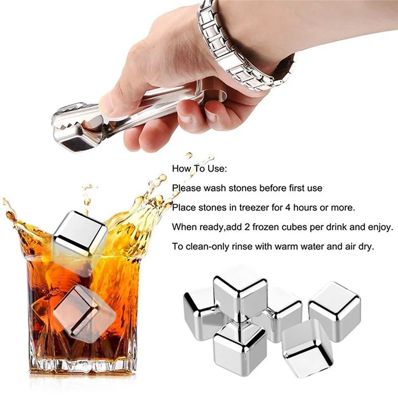 4/6/8 Stuks RVS IJsblokjes Set - Whiskey Stone Set recensie en prijs