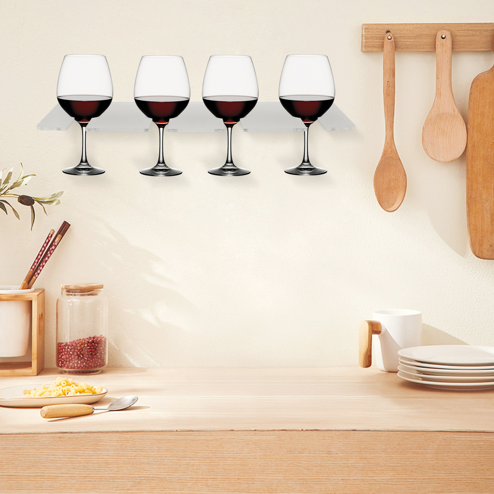 2-delige acryl wijnglazenhoude - Wine Rack Wall Mount recensie en prijs