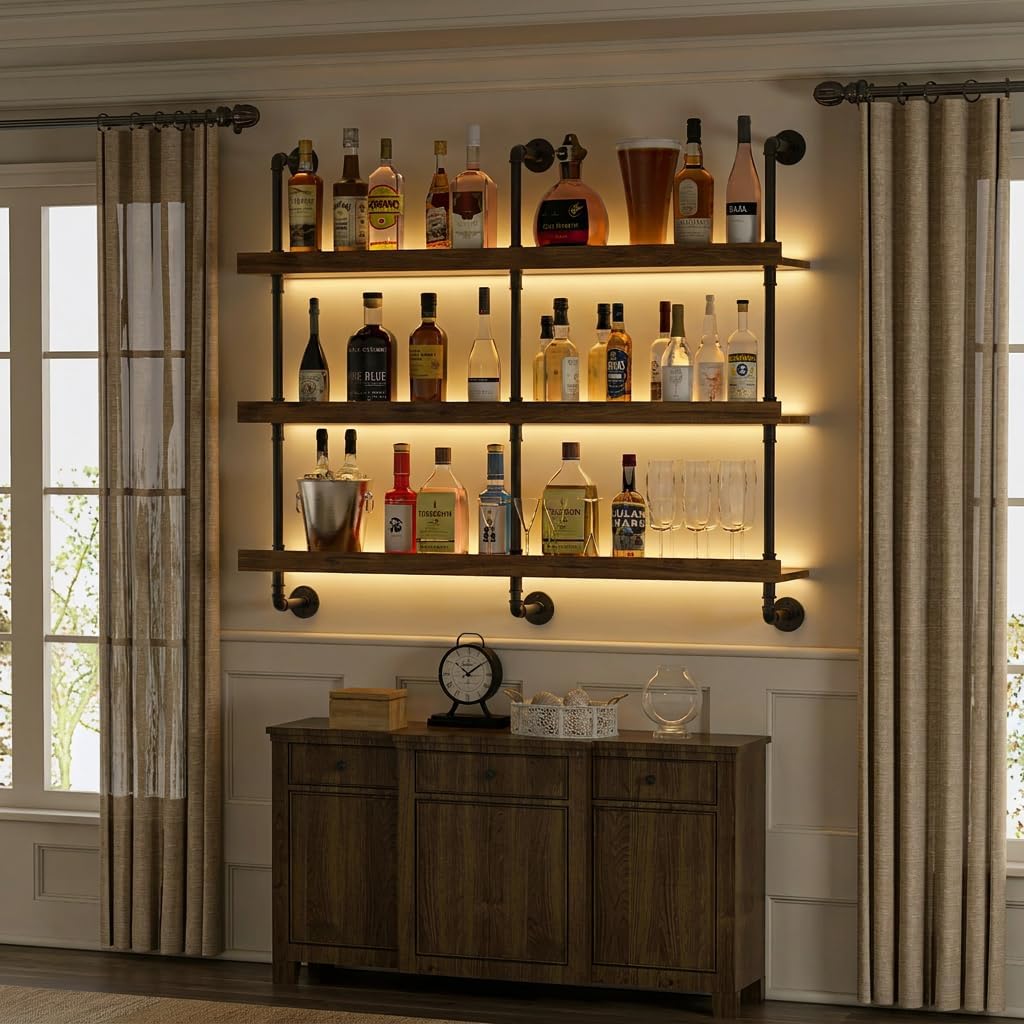 Wandgemonteerd wijnrek met LED - Wine Rack Wall Mount recensie en prijs
