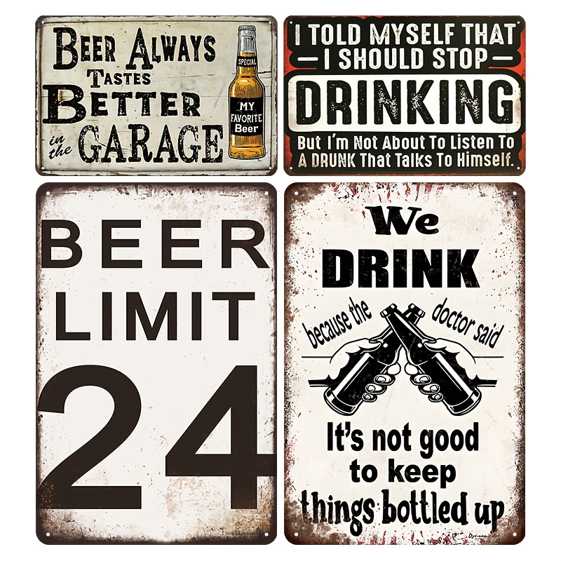 4 stuks vintage bier- en wijnm - Wine Beer Pub recensie en prijs